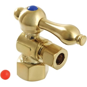image:imageKingston Brass CC43107 Quarter Turn Valve 12 FIP X 38 OD Compression Brushed Brass