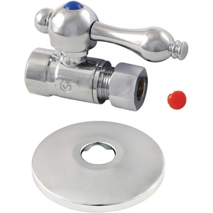 image:imageKingston Brass CC43251K 12Inch Sweat 38Inch OD Comp Straight Stop Valve with Flange Polished Chrome