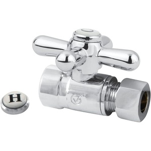 image:imageKingston Brass CC43251X 12 Sweat 38 OD Comp Straight ShutOff Valve Polished Chrome