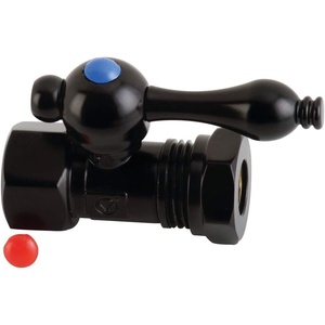 image:imageKingston Brass CC44150 Quarter Turn Valve 12 FIP X 12 or 716Inch Slip Joint Matte Black