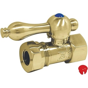 image:imageKingston Brass CC44158 Quarter Turn Valve 12 FIP X 12 or 716Inch Slip Joint Brushed NickelPolished Brass