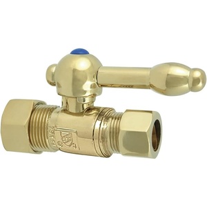 image:imageKingston Brass CC44452KL Vintage 58Inch OD x 12Inch OD Compression Straight Stop Valve Polished BrassPolished Brass
