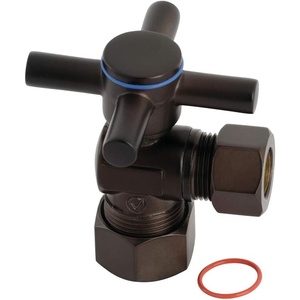 image:imageKingston Brass CC54405DX Concord 58 x 12 OD Comp Quarter Turn Angle Stop Valve Oil Rubbed BronzePolished Brass