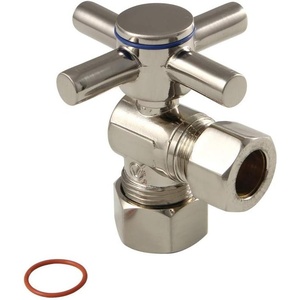 image:imageKingston Brass CC54408DX Concord 58 x 12 OD Comp Quarter Turn Angle Stop Valve Brushed NickelOil Rubbed Bronze