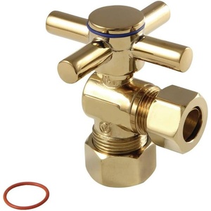 image:imageKingston Brass CC54408DX Concord 58 x 12 OD Comp Quarter Turn Angle Stop Valve Brushed NickelPolished Chrome