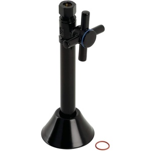 image:imageKingston Brass CC83255DX Concord 12 Sweat x 38 OD Comp Straight Shut Off Valve with 5 Extension Oil Rubbed BronzeMatte Black