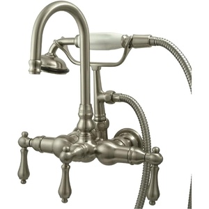 image:imageKingston Brass CC8T1 Vintage Leg Tub Filler with Hand Shower Polished Chrome338Inch CenterBrushed Nickel