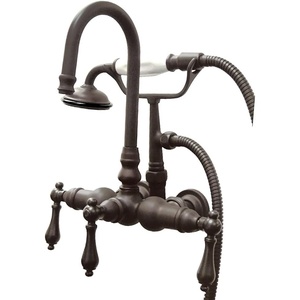 image:imageKingston Brass CC8T1 Vintage Leg Tub Filler with Hand Shower Polished Chrome338Inch CenterOil Rubbed Bronze