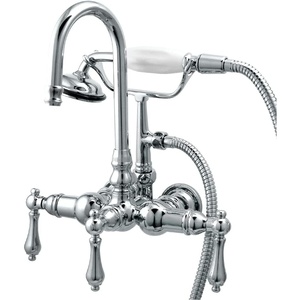 image:imageKingston Brass CC8T1 Vintage Leg Tub Filler with Hand Shower Polished Chrome338Inch CenterPolished Chrome