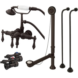 image:imageKingston Brass CCK19T5B Vintage Down Spout Wall Mount Claw Foot Faucet Package Oil Rubbed BronzeCCK19T5A