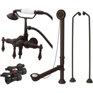 image:imageKingston Brass CCK19T5B Vintage Down Spout Wall Mount Claw Foot Faucet Package Oil Rubbed BronzeCCK19T5B