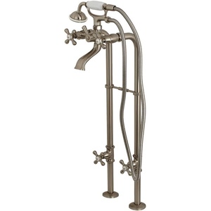 image:imageKingston Brass CCK266K3 Kingston Freestanding Tub Faucet with Supply Line and Stop Valve Antique BrassBrushed Nickel