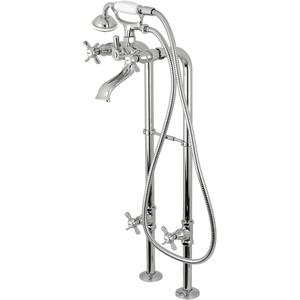 image:imageKingston Brass CCK285K6 Kingston Freestanding Tub Faucet with Supply Line and Stop Valve Polished NickelPolished Chrome