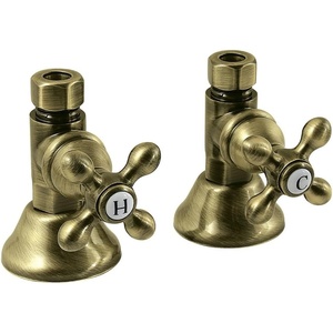 image:imageKingston Brass CCK44153AX 12 FIP x 12 OD Comp QuarterTurn Straight Stop Valve Antique Brass