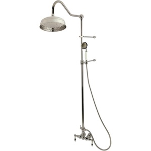 image:imageKingston Brass CCK6176 Vintage Tub Wall Mount Rain Drop Shower System Polished NickelPolished Nickel