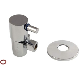 image:imageKingston Brass CD43301DXK 12IPS x 38OD AntiSeize Deluxe QuarterTurn Ceramic Hardisc Cartridge Angle Stop with Flange Polished ChromePolished Chrome