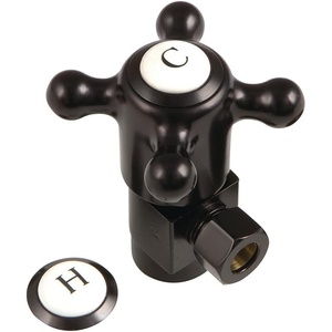 image:imageKingston Brass CD43302BX 12IPS x 38OD AntiSeize Quarter Turn Angle Stop Polished BrassOil Rubbed Bronze