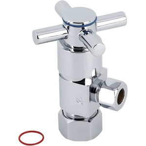 image:imageKingston Brass CD53301DX Concord 58 OD x 38 OD AntiSeize Deluxe Quarter Turn Ceramic Hardisc Cartridge Angle Stop Polished Chrome