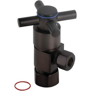 image:imageKingston Brass CD53305DX Concord 58 OD x 38 OD AntiSeize Deluxe Quarter Turn Ceramic Hardisc Cartridge Angle Stop Oil Rubbed Bronze