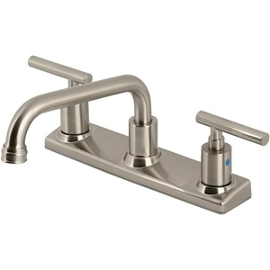 image:imageKingston Brass FB2135CML Manhattan 8 Centerset Kitchen Faucet Oil Rubbed BronzeBrushed Nickel