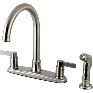 image:imageKingston Brass FB7798NDLSP NuvoFusion 8Inch Centerset Kitchen Faucet with Sprayer Brushed Nickel
