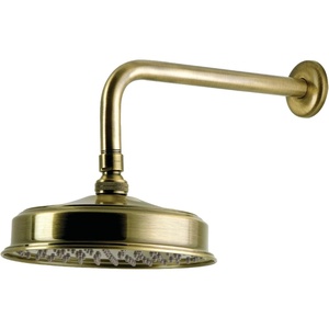 image:imageKingston Brass K124K35 Trimscape 8 Round Raindrop Brass Shower Head with 12 Shower Arm Oil Rubbed BronzeAntique Brass