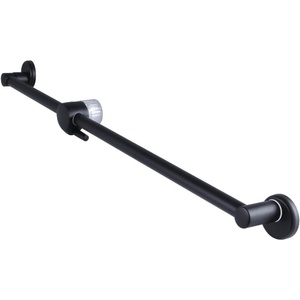 image:imageKingston Brass K180A1 Designer Trimscape Showerscape 24Inch Shower Slide Bar with Pin Wall Hook Polished ChromeMatte Black