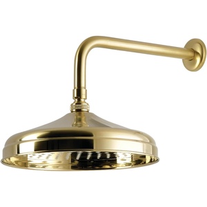 image:imageKingston Brass K225K38 Trimscape 10 Round Raindrop Brass Shower Head with 12 Shower Arm Brushed NickelBrushed Brass