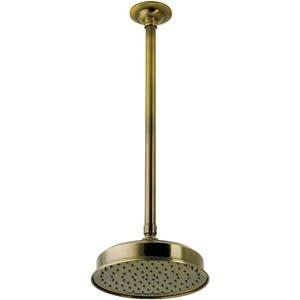 image:imageKingston Brass K324K23 Trimscape 8 Round Brass Shower Head with 17 Ceiling Mounted Shower Arm Antique BrassAntique Brass