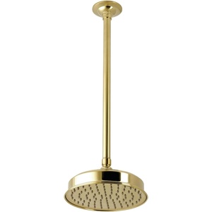 image:imageKingston Brass K324K23 Trimscape 8 Round Brass Shower Head with 17 Ceiling Mounted Shower Arm Antique BrassBrushed Brass