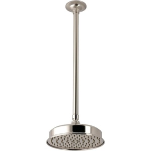 image:imageKingston Brass K324K23 Trimscape 8 Round Brass Shower Head with 17 Ceiling Mounted Shower Arm Antique BrassBrushed Nickel