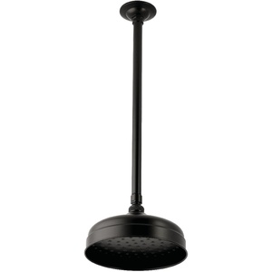 image:imageKingston Brass K324K23 Trimscape 8 Round Brass Shower Head with 17 Ceiling Mounted Shower Arm Antique BrassOil Rubbed Bronze
