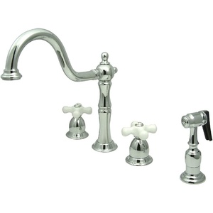 image:imageKingston Brass KB1791PXBS Heritage 8Inch Centerset Kitchen Faucet Polished ChromePolished Chrome