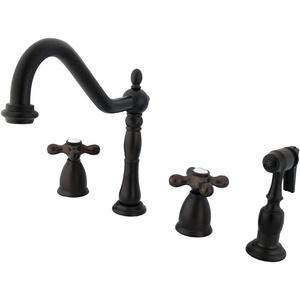 image:imageKingston Brass KB1793AXBS Widespread Kitchen Faucet Antique BrassOil Rubbed Bronze