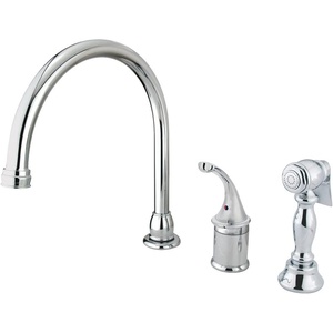 image:imageKingston Brass KB3811GLBS Georgian Kitchen Faucet with Brass Sprayer ChromePolished Chrome