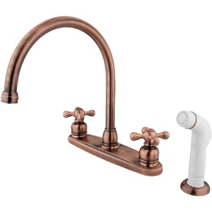 image:imageKingston Brass KB726AXSP Vintage 8Inch Centerset Kitchen Faucet Antique CopperAntique Copper