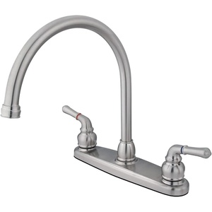 image:imageKingston Brass KB796LS Magellan Centerset Kitchen Faucet Antique CopperBrushed Nickel