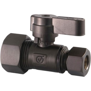 image:imageKingston Brass KF5335 58 OD x 38 OD Comp Straight Stop Valve Polished ChromeOil Rubbed Bronze
