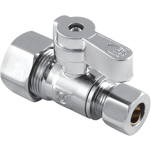 image:imageKingston Brass KF5335 58 OD x 38 OD Comp Straight Stop Valve Polished ChromePolished Chrome
