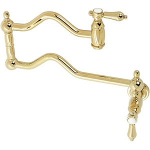 image:imageKingston Brass KS2102BAL Heirloom TwoHandle Pot Filler in Polished BrassPolished Brass