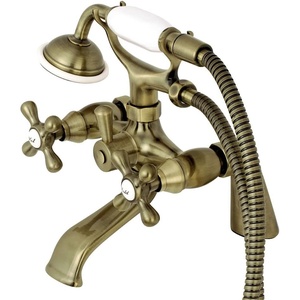 image:imageKingston Brass KS267SN Kingston Clawfoot Tub Faucet with Hand Shower Brushed NickelAntique Brass