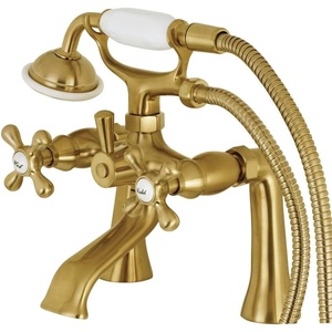 image:imageKingston Brass KS268PB Kingston Clawfoot Tub Faucet with Hand Shower Polished BrassBrushed Brass