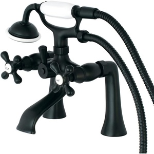 image:imageKingston Brass KS268PB Kingston Clawfoot Tub Faucet with Hand Shower Polished BrassMatte Black