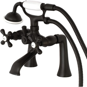 image:imageKingston Brass KS268PB Kingston Clawfoot Tub Faucet with Hand Shower Polished BrassOil Rubbed Bronze