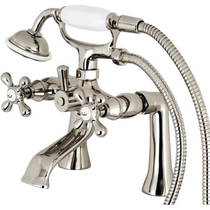 image:imageKingston Brass KS268PB Kingston Clawfoot Tub Faucet with Hand Shower Polished BrassPolished Nickel
