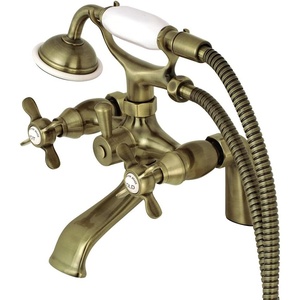 image:imageKingston Brass KS287MB Essex Clawfoot Tub Faucet with Hand Shower Matte BlackAntique Brass
