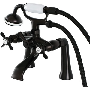 image:imageKingston Brass KS288SN ESSEX 7 Centers Deck Mount Clawfoot Tub Filler with Hand Shower 7 Spread Brushed NickelOil Rubbed Bronze