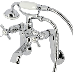 image:imageKingston Brass KS289ORB Kingston Tub Wall Mount Clawfoot Tub Faucet with Hand Shower Oil Rubbed BronzePolished Chrome