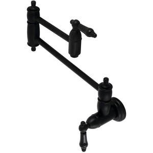 image:imageKingston Brass KS3108PKL Duchess Wall Mount Pot Filler Brushed NickelMatte Black