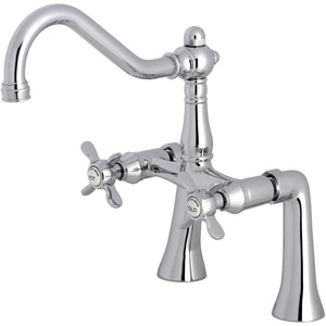 image:imageKingston Brass KS3235BEX Essex 7Inch Center Deck Mount Clawfoot Tub Faucet Oil Rubbed BronzePolished Chrome